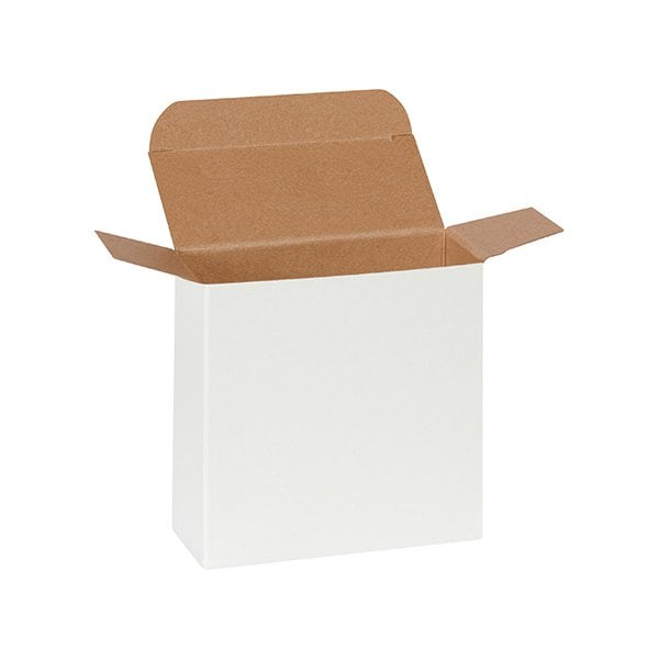 Bsc Preferred 4-1/2 x 1-7/8 x 4-1/2'' White Reverse Tuck Folding Cartons, 250PK RTC42W - main